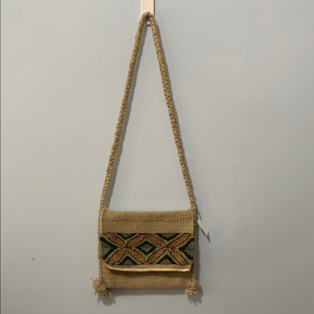 Alpaca wool hand woven Crossbody bag